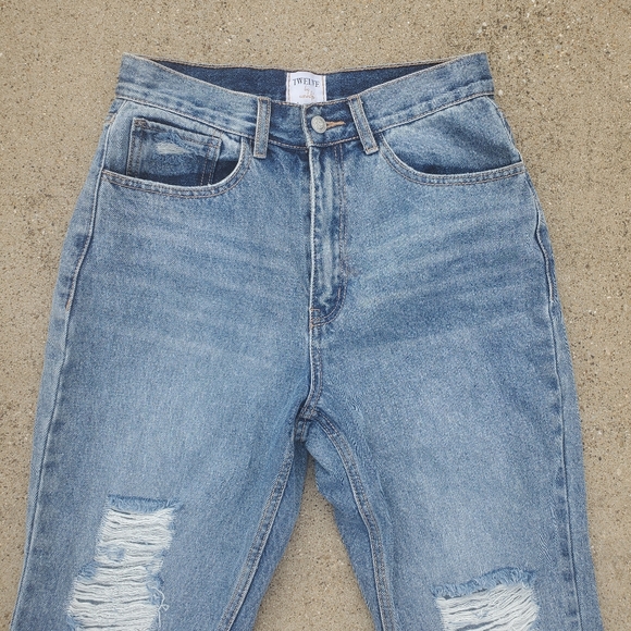 Twelve Distressed Straight Leg Jeans sz 28 - Picture 2 of 4
